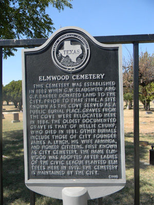 Historical Marker at Elmwood Cemetery