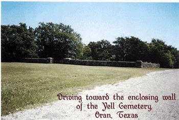 Driving toward Yell Cemetery in Palo Pinto Co., TX