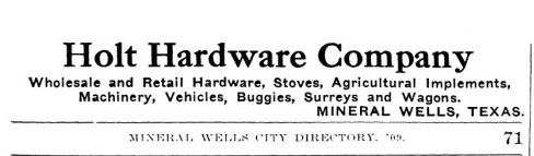 Ad for Holt Hardware